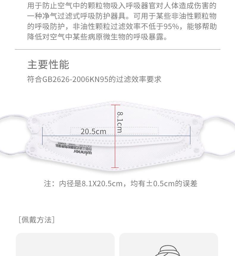 穩(wěn)健604-006887KN95防塵口罩圖8