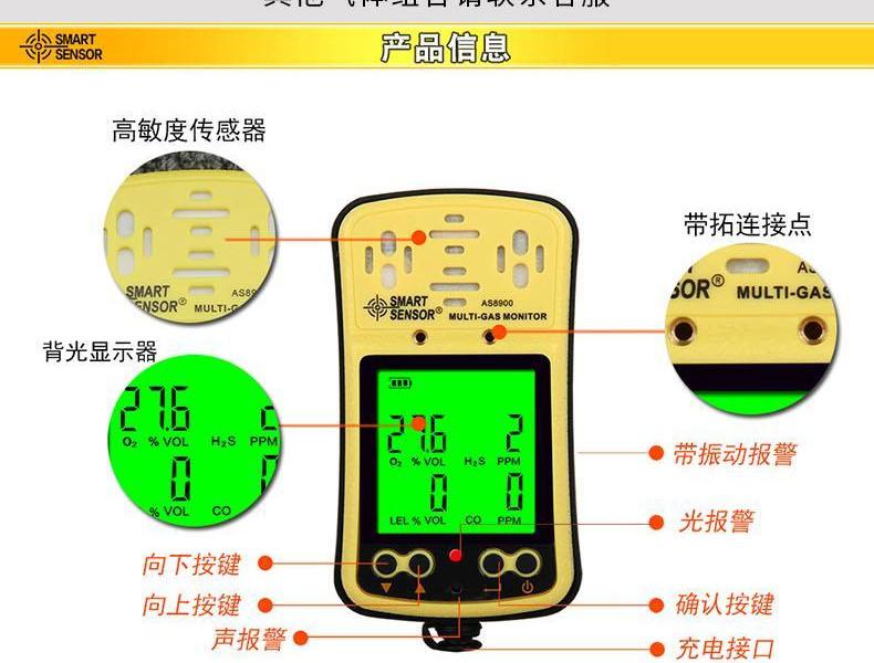 ?，擜S8900四合一氣體檢測(cè)儀圖14