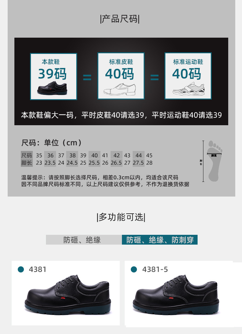 盾王4381防砸防刺穿電工安全鞋圖片8