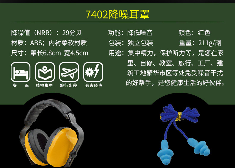 華特7402防噪音耳罩圖片2