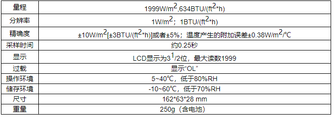 華盛昌DT-1307太陽能照度計(jì)圖片2