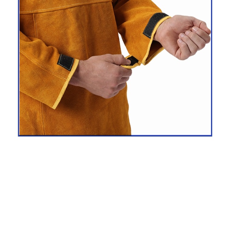 友盟AP-8000金黃色皮護(hù)胸帶領(lǐng)長袖圍裙圖片14