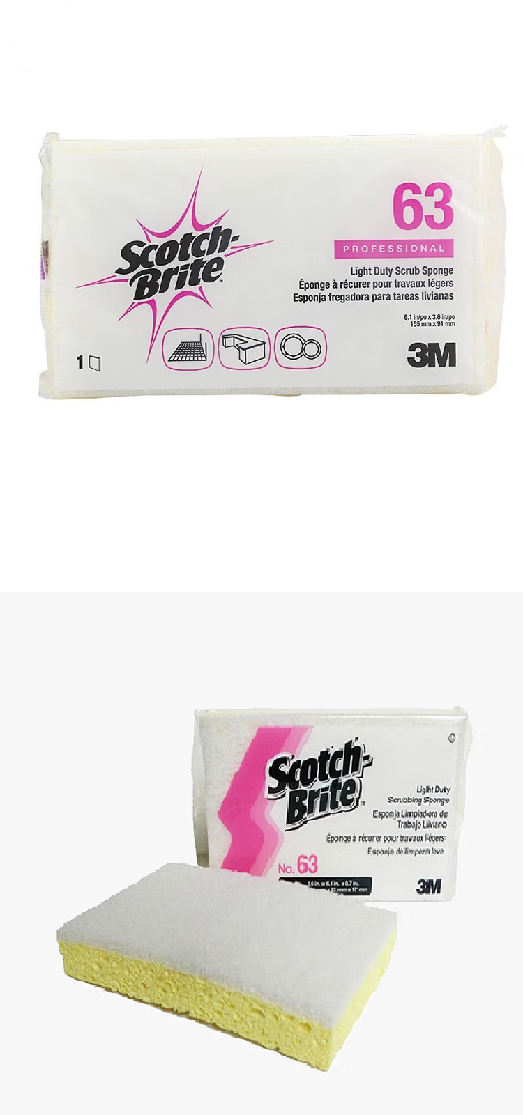 3M Scotch-Brite 63木漿海綿百潔布6