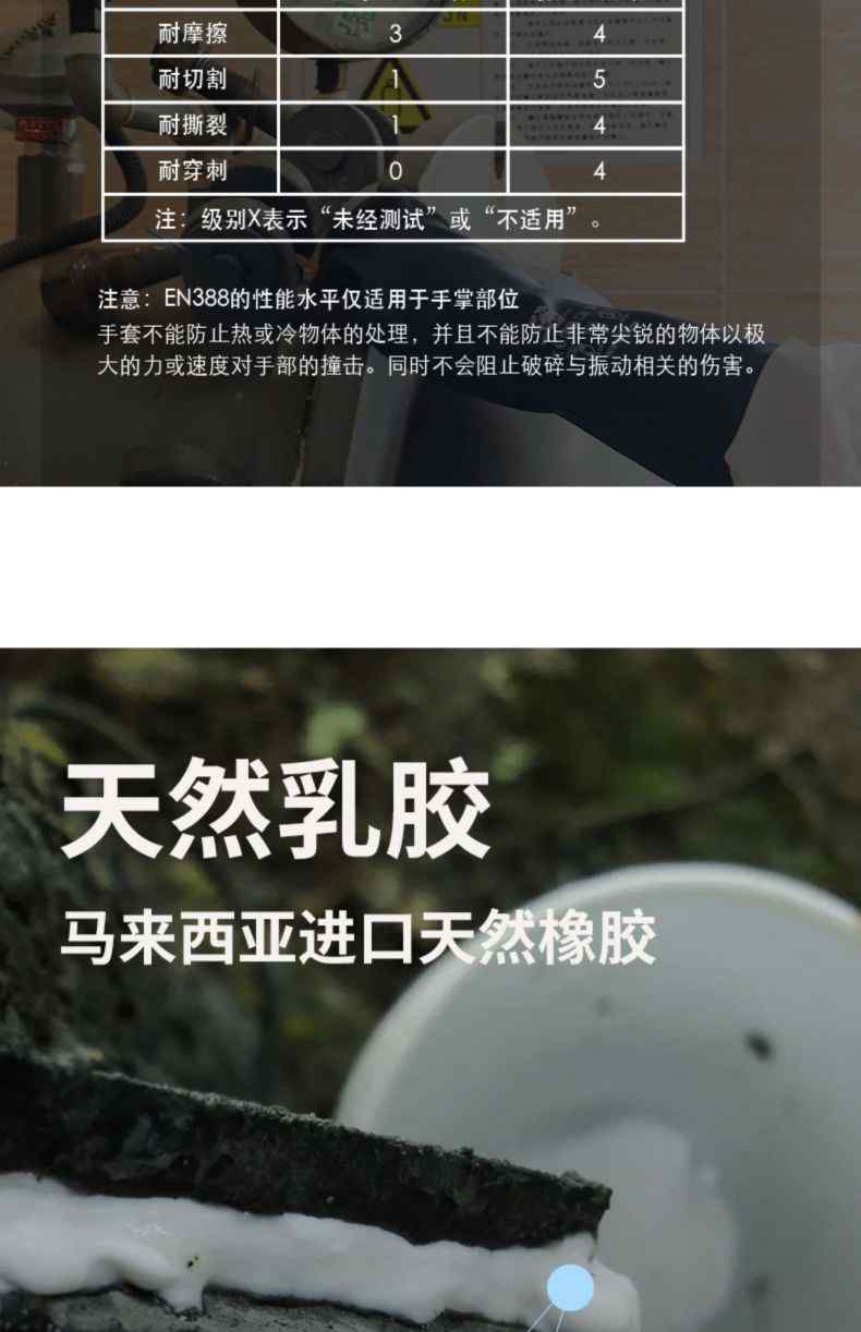 雪蓮20131BL黑色天然乳膠絨里鉆石紋工業(yè)防化手套4.jpg
