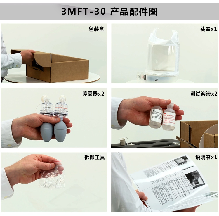 3M FT-30定性適合性檢驗工具整套配件